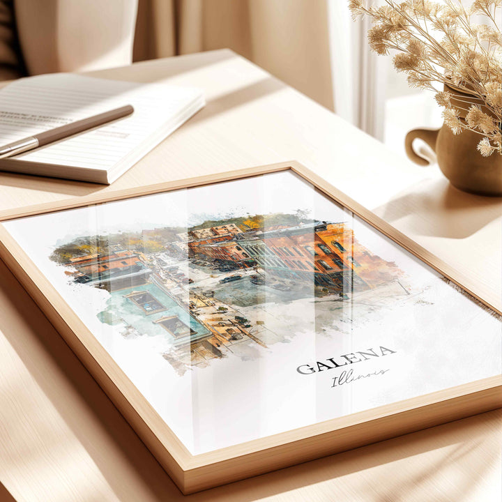 Galena, Illinois – Watercolor Art Print
