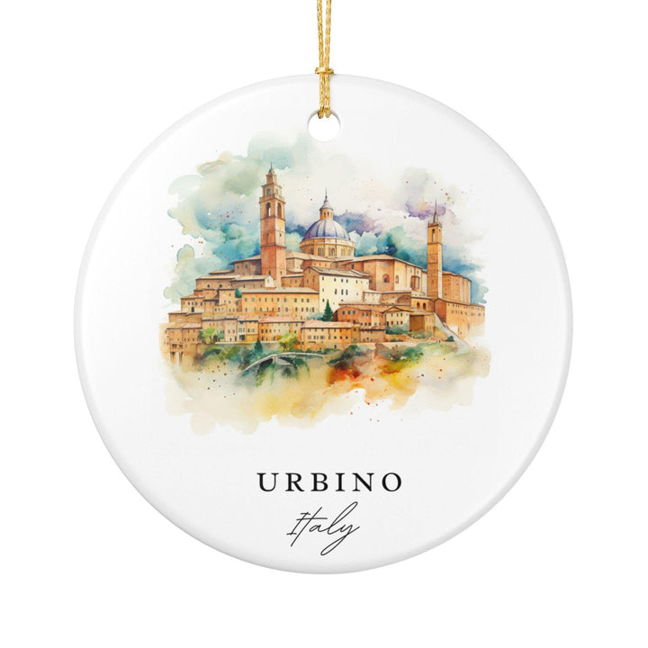 Urbino Italy Ornament: Unique Urbino Souvenir, Urbino Italy Xmas Decor, and Authentic Urbino Italy Gift