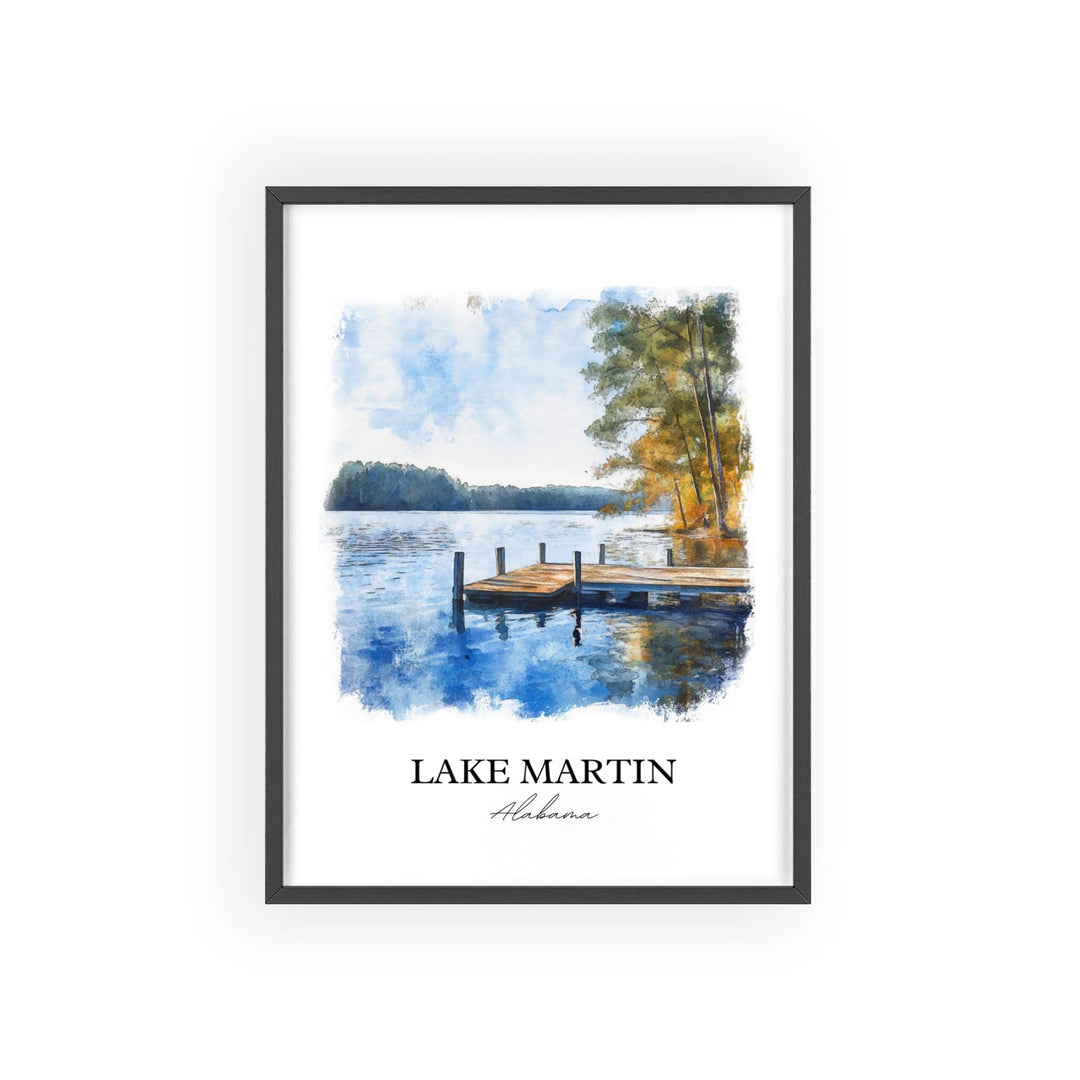 Lake Martin, Alabama – Watercolor Art Print