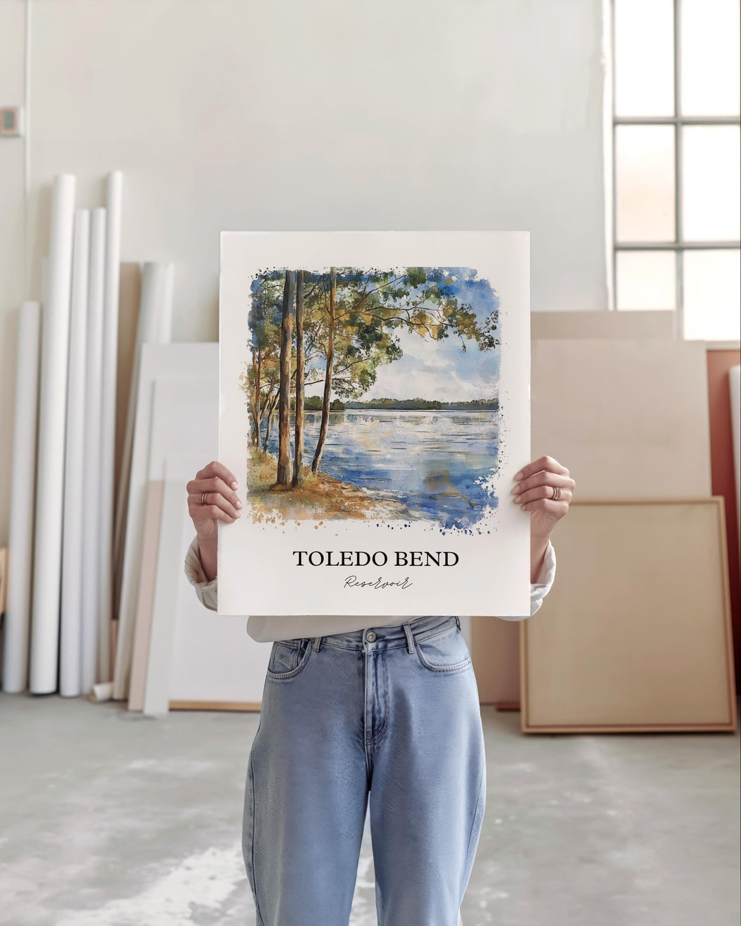 Toledo Bend Reservoir Art, Sabine River Print, Toledo Bend Artwork, Toledo Bend Gift, Travel Print, Travel Poster, Housewarming Gift