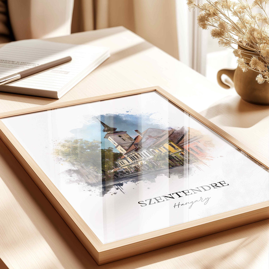 Szentendre, Hungary – Watercolor Art Print
