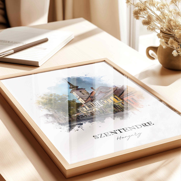 Szentendre, Hungary – Watercolor Art Print