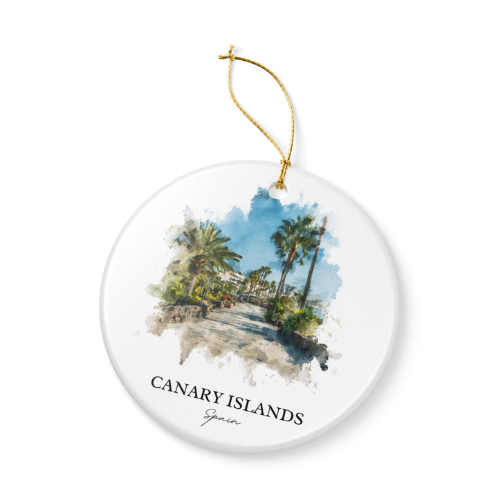 Canary Islands Ornament: Unique Canary Islands Spain Souvenir, Canary Islands Xmas Decor, and Authentic Canary Islands Gift