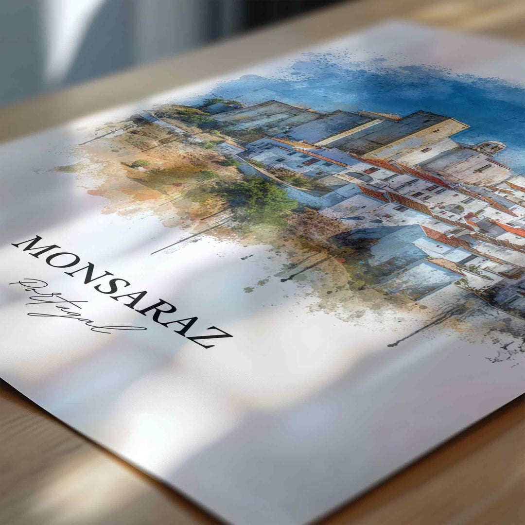 Monsaraz, Portugal – Watercolor Art Print