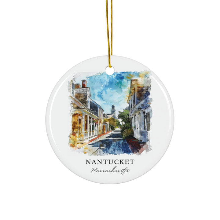Nantucket MA Ornament: Unique Nantucket Souvenir, Cape Cod Xmas Decor, and Authentic Nantucket MA Christmas Gift