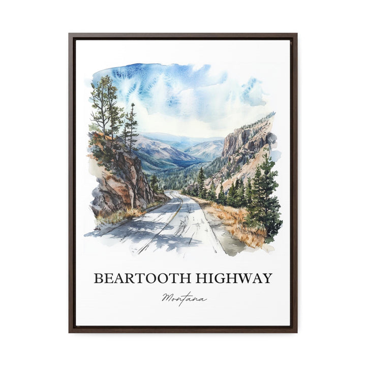 Beartooth Highway Wall Art, Montana Print, Montana Watercolor Art, Beartooth Highway Gift, Travel Print, Travel Poster, Housewarming Gift