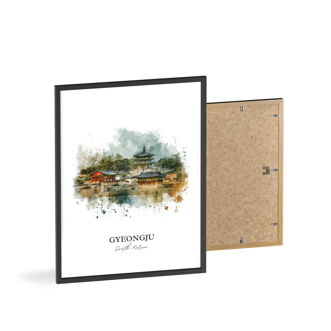 Gyeongju, South Korea – Watercolor Art Print