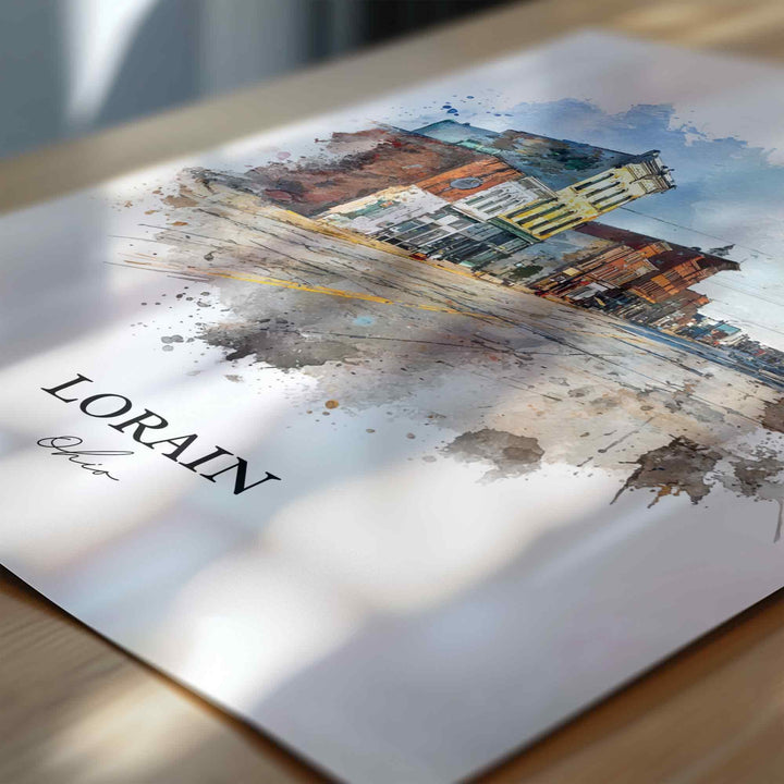 Lorain, Ohio – Watercolor Art Print