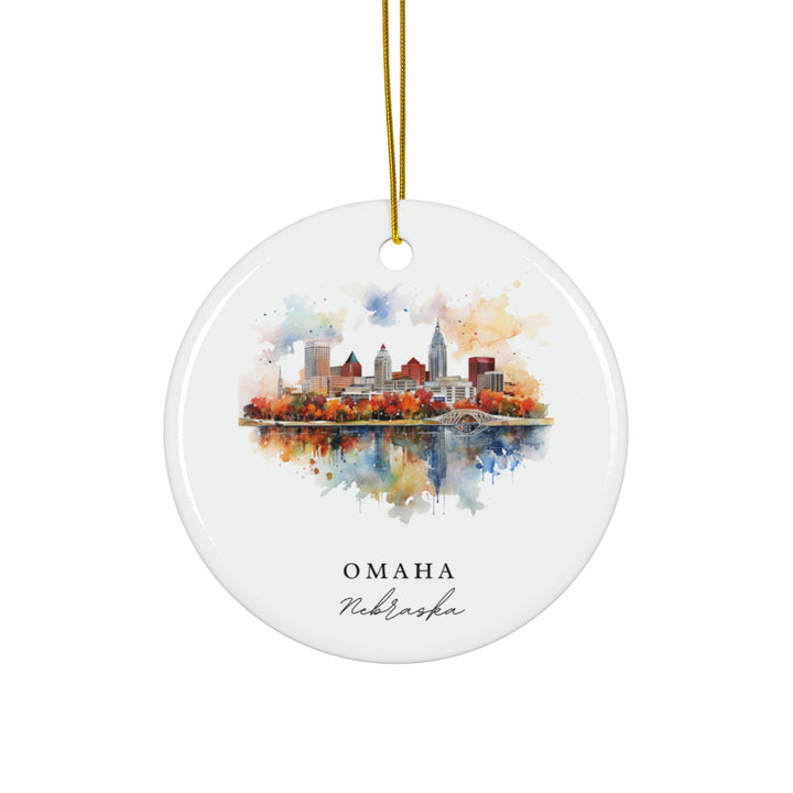 Omaha Nebraska Ornament: Unique Omaha NE Souvenir, Omaha Decor, and Omaha Nebraska Christmas Gift