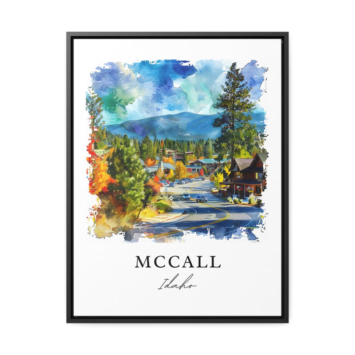 Mccall ID Wall Art, Mccall Idaho Print, Mccall Watercolor Art, Valley County Idaho Gift,