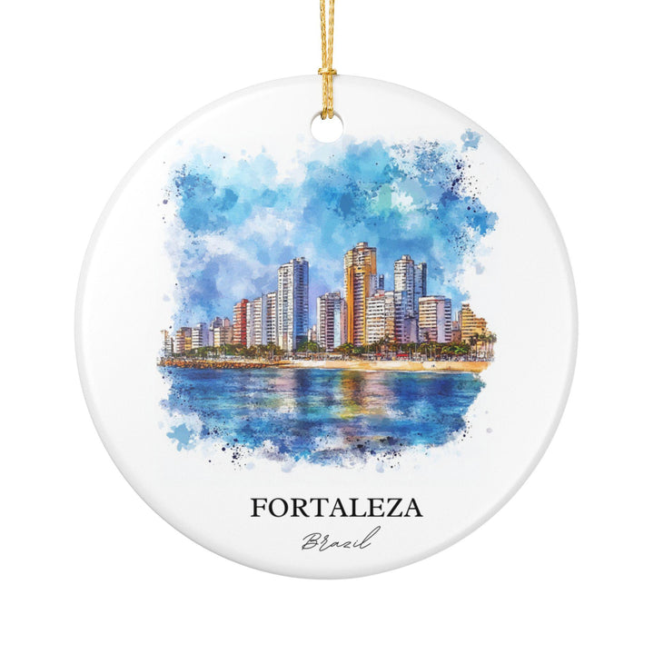 Fortaleza, Brazil Ornament: Unique Fortaleza Souvenir, Fortaleza Xmas Decor, and Authentic Fortaleza Brazil Gift