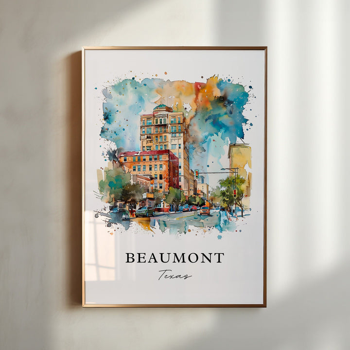 Beaumont Wall Art - Texas Print