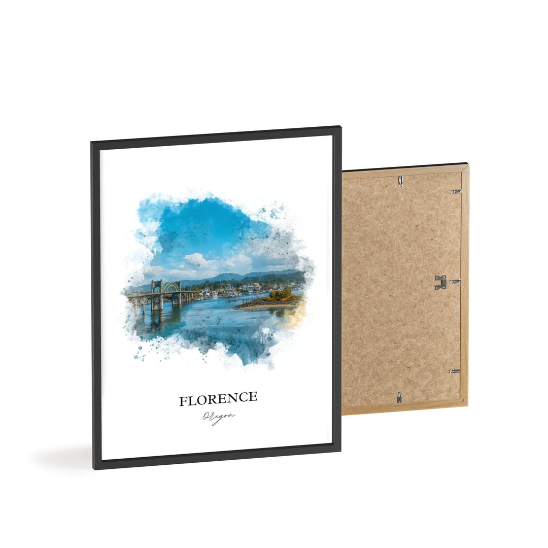 Florence, Oregon – Watercolor Art Print