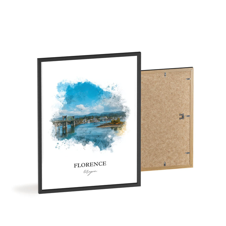 Florence, Oregon – Watercolor Art Print