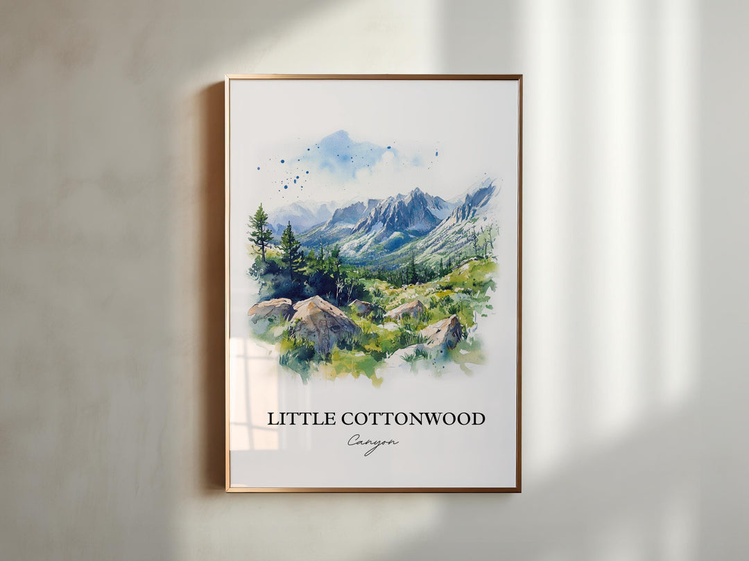 Little Cottonwood Canyon Art, Salt Lake Valley Print, Utah Art, Wasatch Cache Forest Gift, Travel Print, Travel Poster, Housewarming Gift