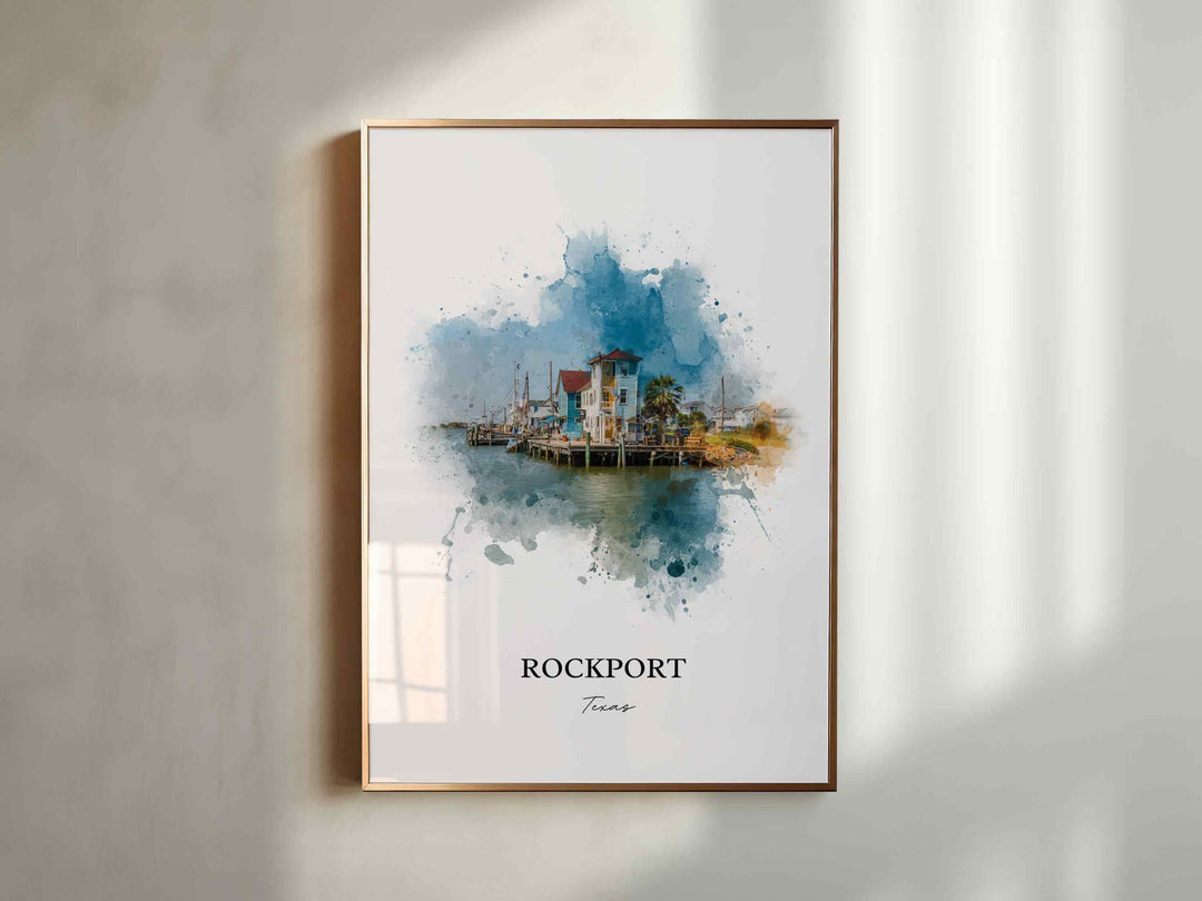 Rockport, Texas – Watercolor Art Print
