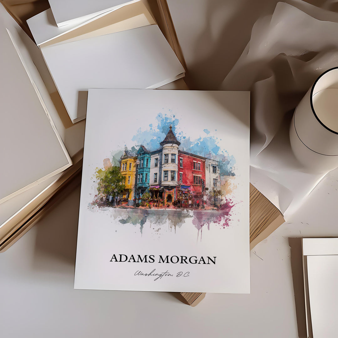 Adams Morgan, Washington DC – Watercolor Art Print