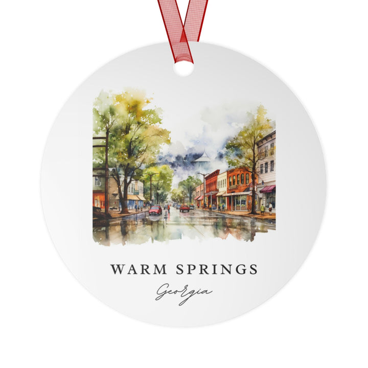 Warm Springs GA Ornament: Unique Warm Springs Souvenir, Warm Springs Georgia Xmas Decor, and Warm Springs GA Gift