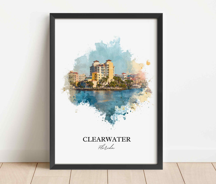 Clearwater, Florida – Watercolor Art Print