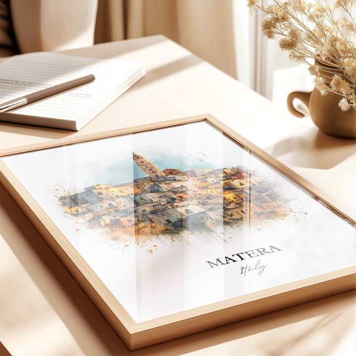 Matera, Italy – Watercolor Art Print