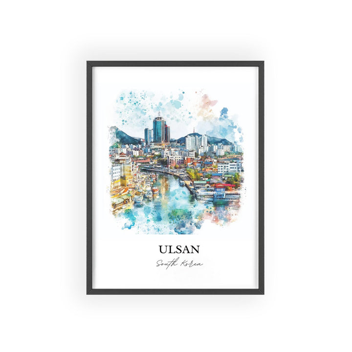 Ulsan, South Korea – Watercolor Art Print