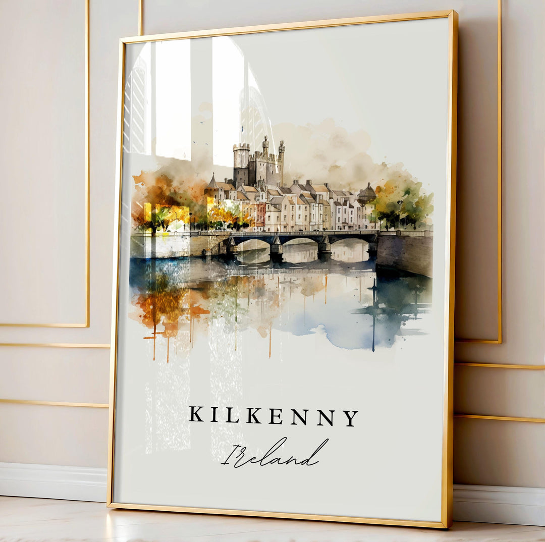 Kilkenny Ireland wall art - Ireland, Kilkenny poster, Kilkenny Wedding gift, v Birthday present, Custom Text, Personalized Gift