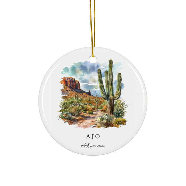 Ajo Arizona Ornament: Unique Ajo Souvenir, Arizona Xmas Decor, and Authentic Ajo AZ Gift