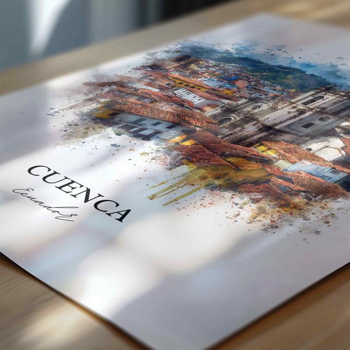 Cuenca, Ecuador – Watercolor Art Print