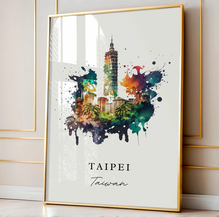 Taipei Taiwan wall art - Taiwan, Taipei poster, Taipei Wedding gift, Taipei Taiwan Birthday present, Custom Text, Personalised Gift