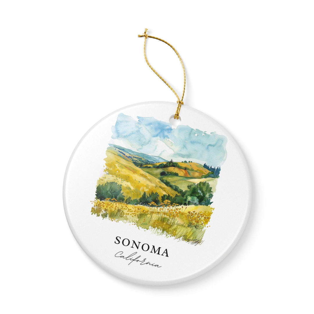 Sonoma California Ornament: Unique Sonoma Souvenir, Wine Country Xmas Decor, and Authentic Sonoma CA Gift