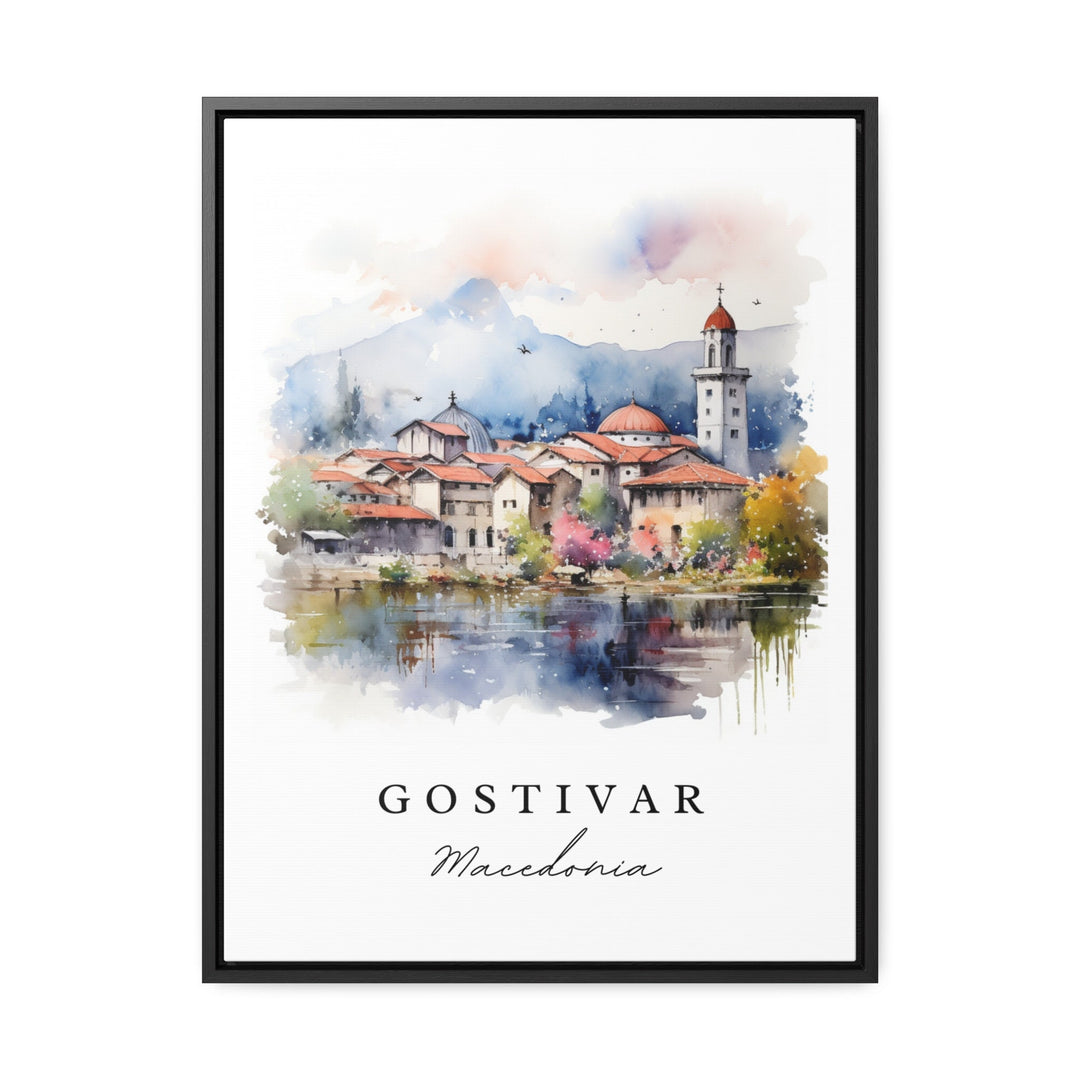 Gostivar Wall Art, Gostivar Print, Macedonia Watercolor Art, Gostivar Macedonia Gift,