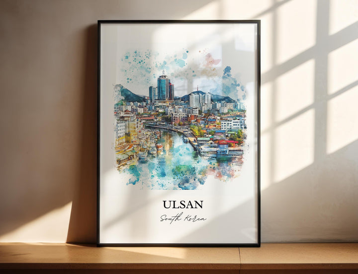 Ulsan, South Korea – Watercolor Art Print