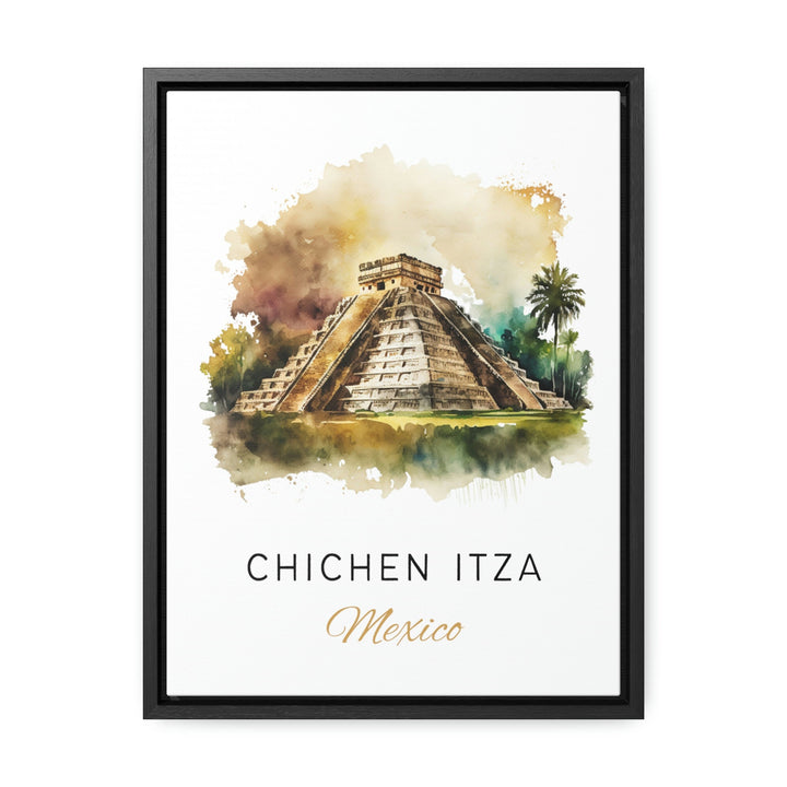 Chichen Itza wall art - Mexico, Chichen Itza poster, Chichen Itza MX Wedding gift, Birthday present, Custom Text, Personalised Gift