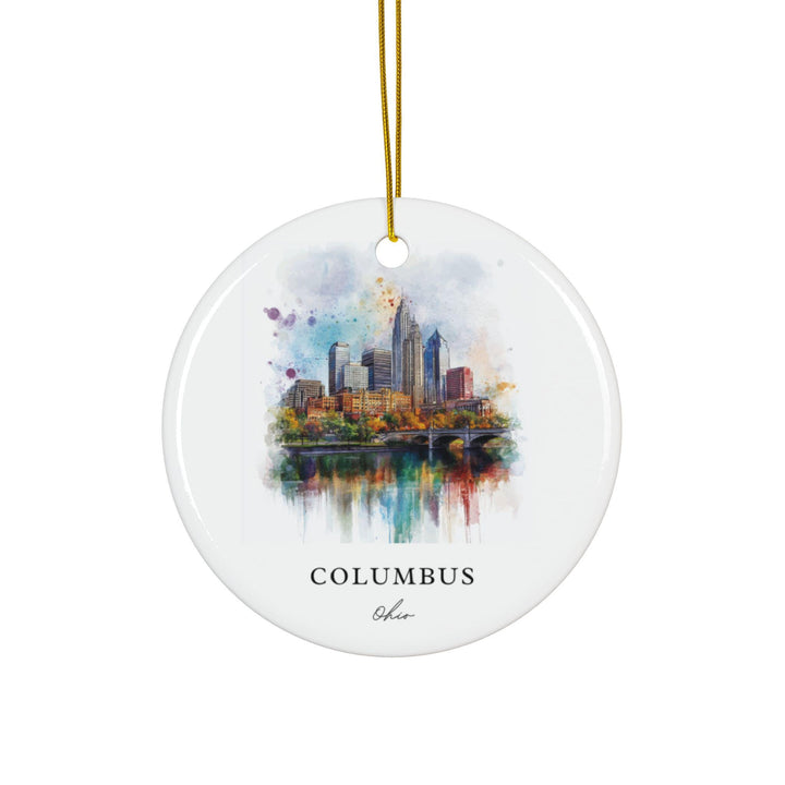 Columbus Ohio Ornament: Unique Columbus Souvenir, Columbus OH Decor, and Authentic Columbus Ohio Gift