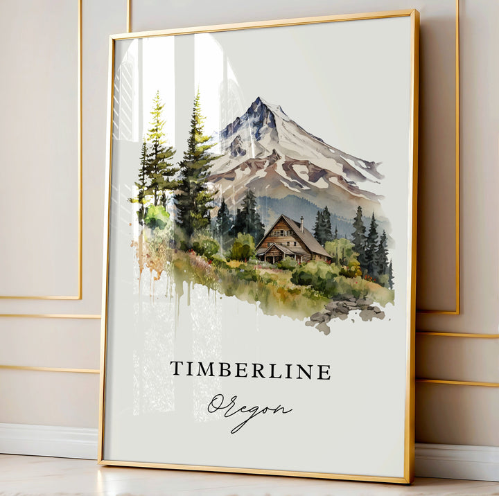 Timberline OR wall art - Oregon, Timberline poster, Timberline Oregon gift, Birthday present, Custom Text, Personalised Gift