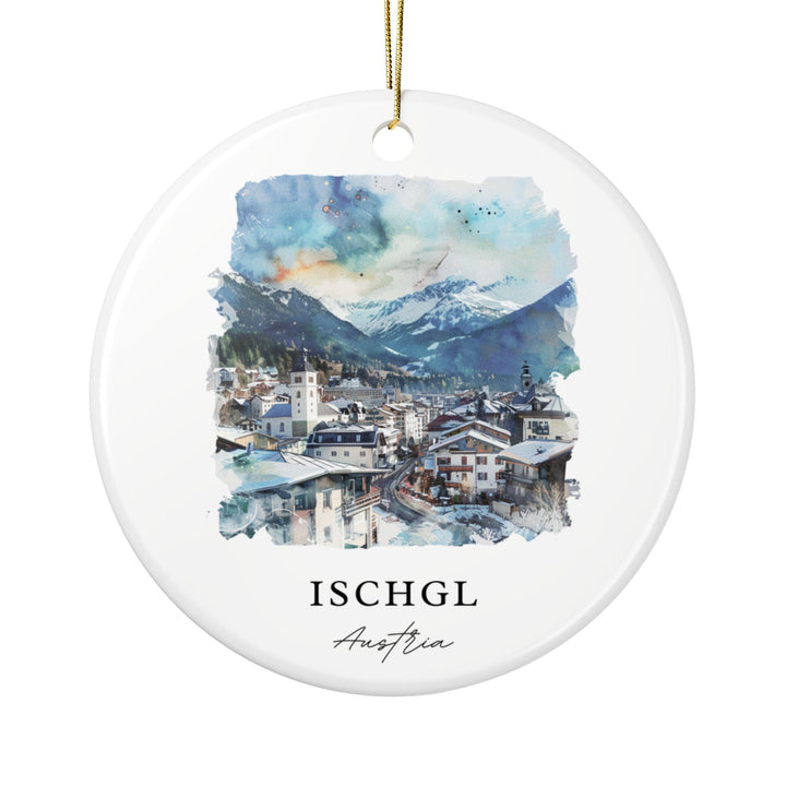 Ischgl Austria Ornament: Unique Ischgl Souvenir, Ischgl Xmas Decor, and Authentic Ischgl Gift