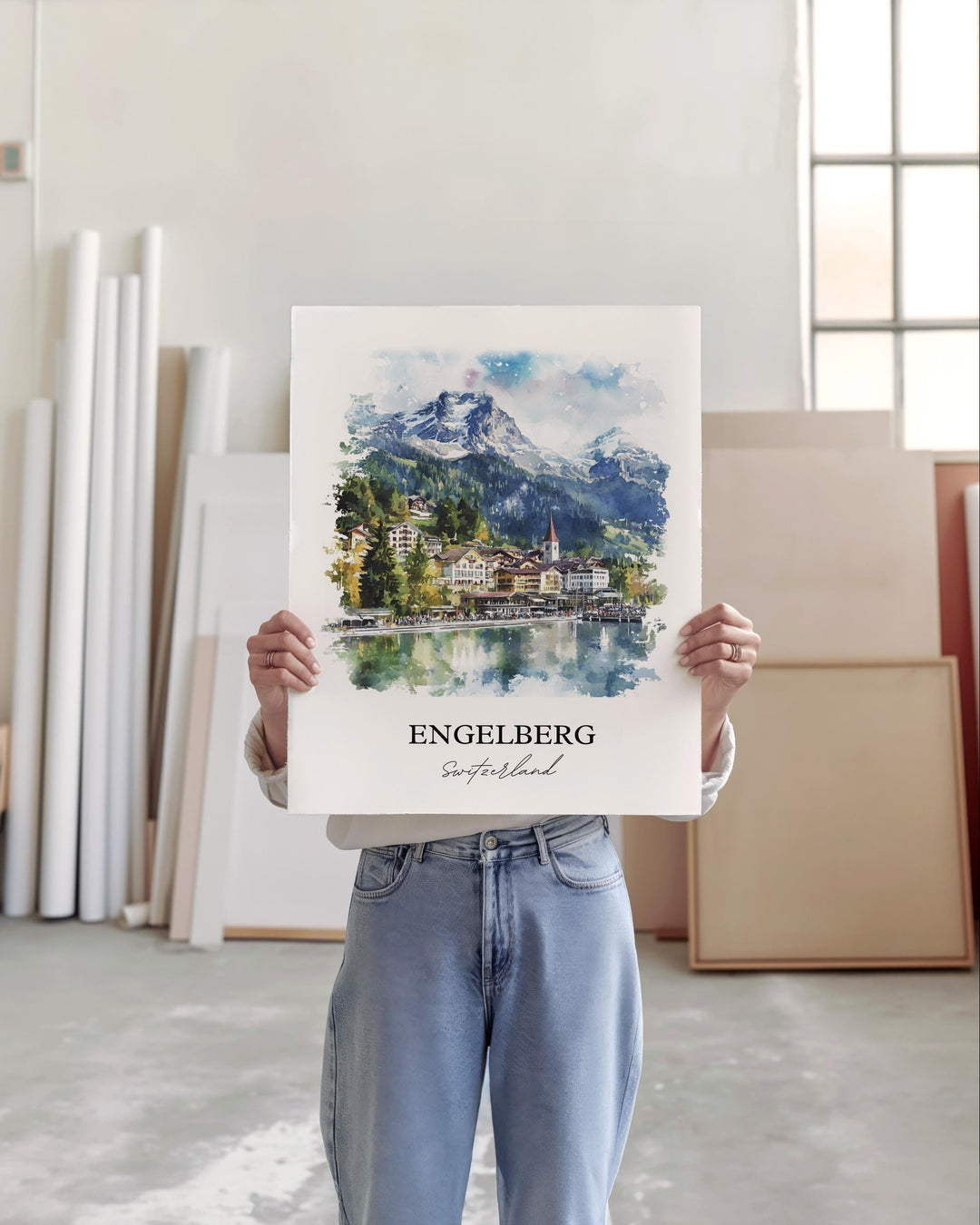 Engelberg Travel Print Wall Art Engelberg Wall Hanging Home Décor Switzerland Gift Art Lovers Switzerland Art Lover Gift Engelberg Poster