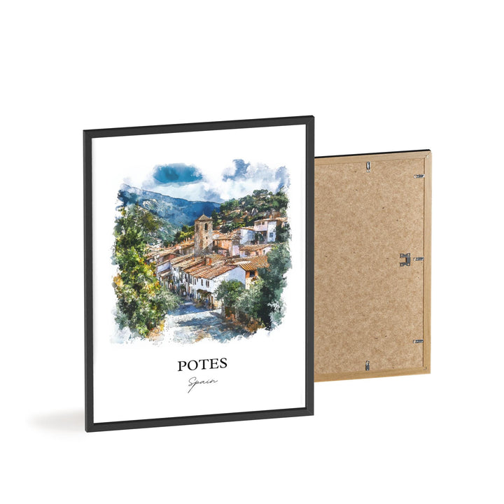 Potes Spain Wall Art, Cantabria Print, Spain Watercolor Art, Potes Spain Gift, Travel Print, Travel Poster, Housewarming Gift