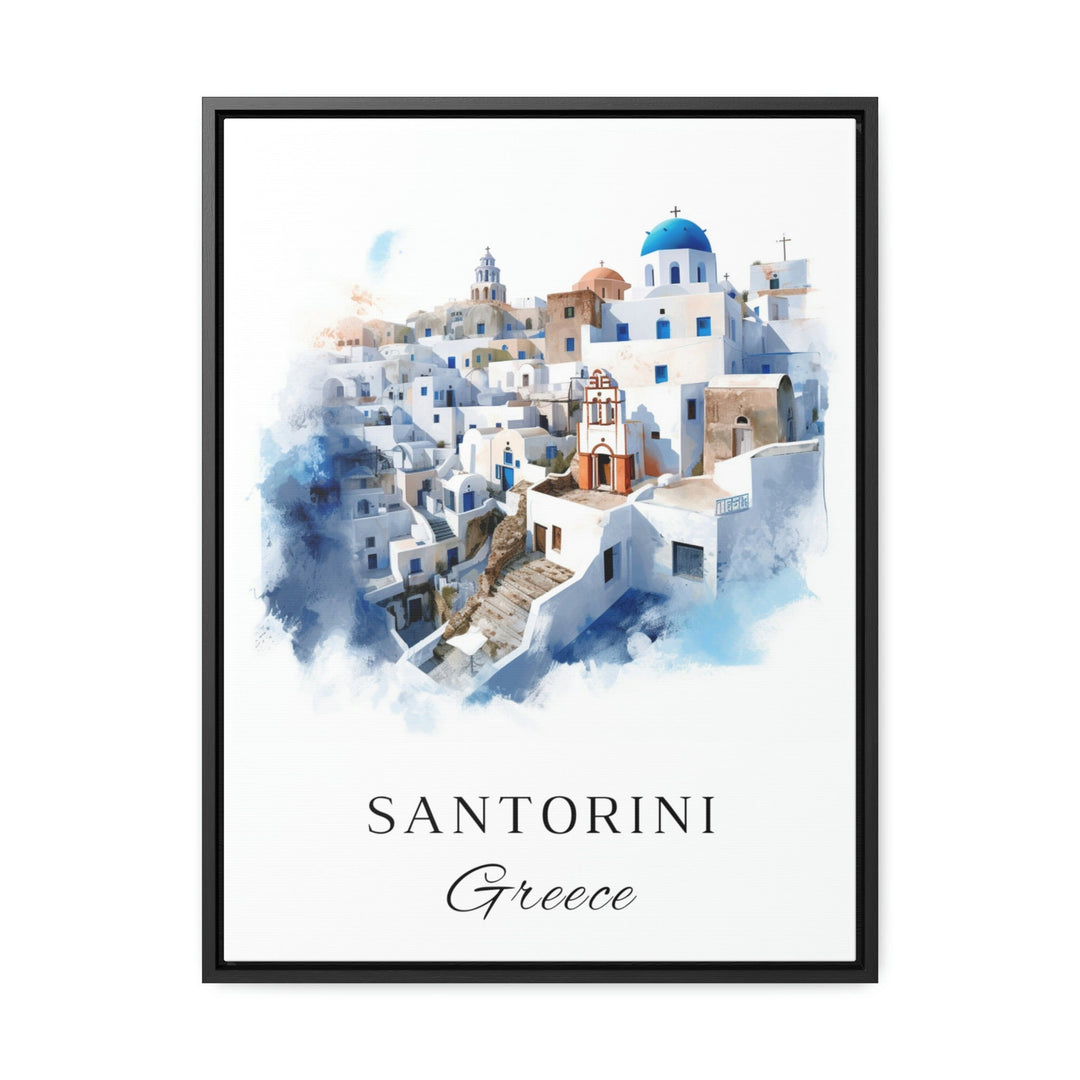 Santorini Greece wall art - Greece, Santorini poster, Santorini Wedding gift, Santorini Birthday present, Custom Text, Personalised Gift