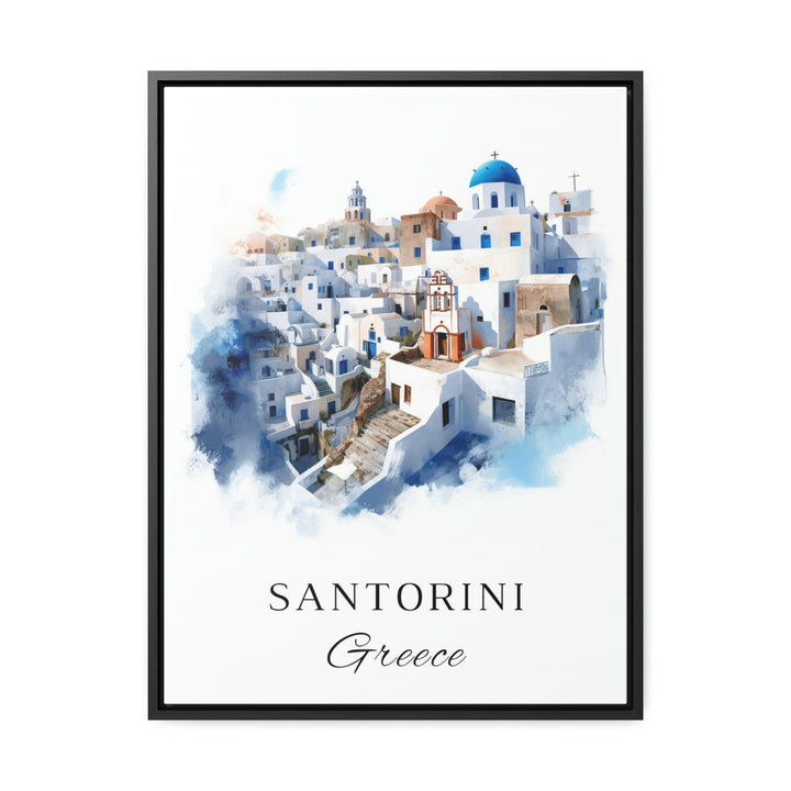 Santorini Greece wall art - Greece, Santorini poster, Santorini Wedding gift, Santorini Birthday present, Custom Text, Personalised Gift