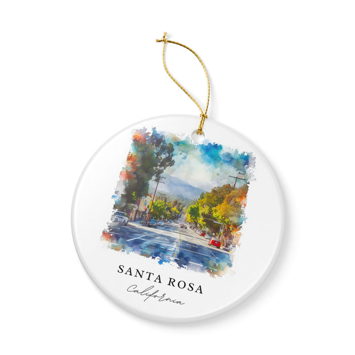 Santa Rosa Ornament: Unique Santa Rosa Souvenir, Santa Rosa Xmas Decor, and Authentic Santa Rosa California Gift