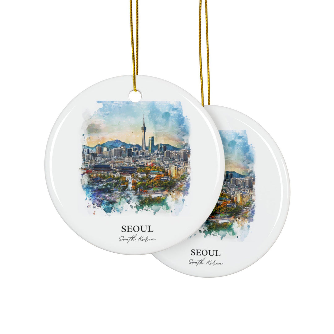 Seoul South Korea Ornament: Unique Seoul Souvenir, Seoul Xmas Decor, and Authentic Seoul South Korea Gift