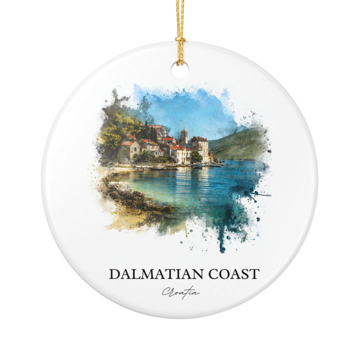 Dalmatian Coast Ornament: Unique Croatia Souvenir, Dalmatian Coast Xmas Decor, and Authentic Dalmatian Coast Gift