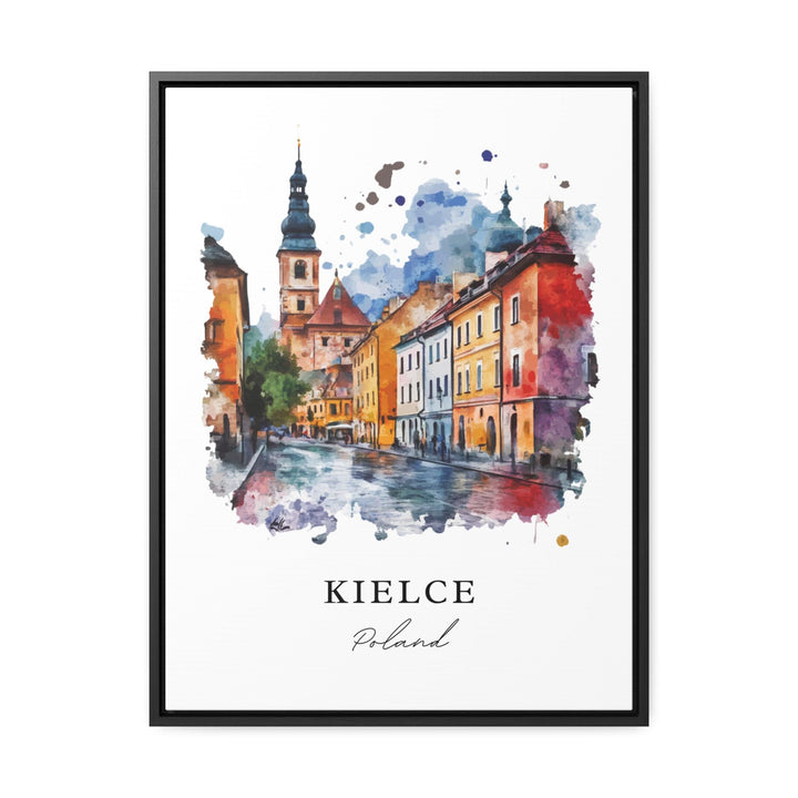 Kielce Poland Wall Art, Kielce Print, Silnica River Watercolor aRT, Swietokrzyskie Gift,