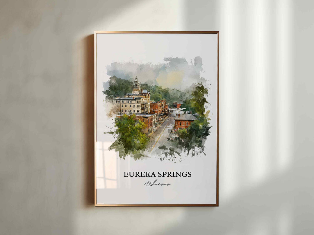 Eureka Springs, Arkansas – Watercolor Art Print