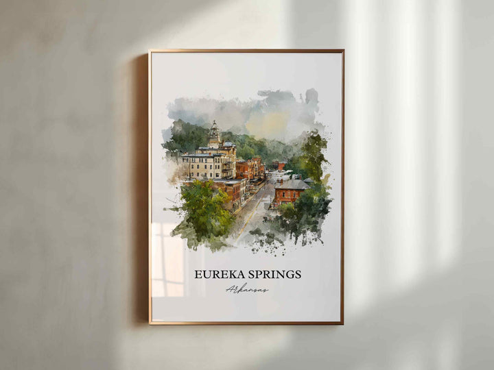 Eureka Springs, Arkansas – Watercolor Art Print
