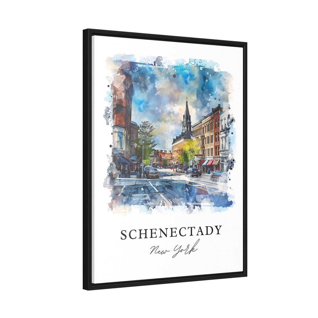 Schenectady Wall Art, Schenectady Print, Schenectady NY Watercolor, Schenectady Gift,