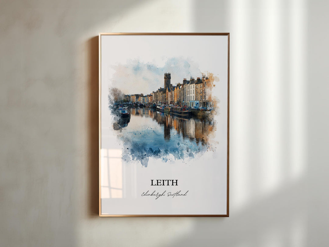 Leith, Scotland – Watercolor Art Print