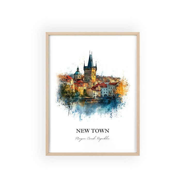 Prague, Czech Republic – Watercolor Art Print