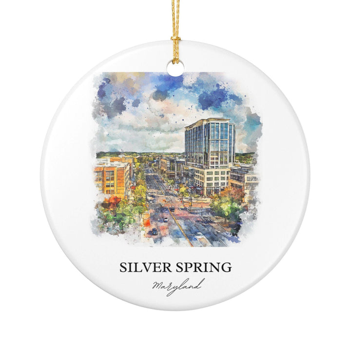 Silver Spring MD Ornament: Unique Silver Spring Souvenir, Silver Spring Maryland Xmas Decor, and Authentic Maryland Gift